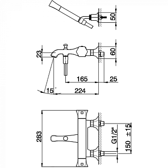 Смеситель для ванны Cisal Cherie CED270107E розовое золото