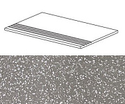 Плитка для ступеней Atlas Concord Италия MARVEL GEMS AUDE Terrazzo Grey Gradino Matt 60х30см 1,08кв.м. матовая