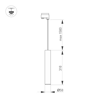 Трековый светильник Arlight Grigliato 037428 9Вт LED чёрный для однофазного трека