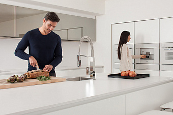 Смеситель для кухни GROHE Eurocube 31395000 гибкий излив хром