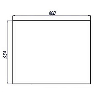 Зеркало Акватон Отель 1A101302OT010 65,4х80см с подсветкой