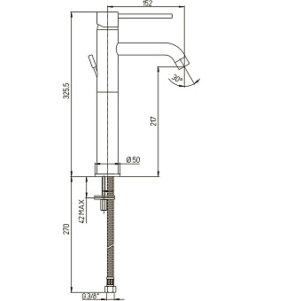 Смеситель для раковины Paini Cox 78YO205LLFTLMKM чёрный