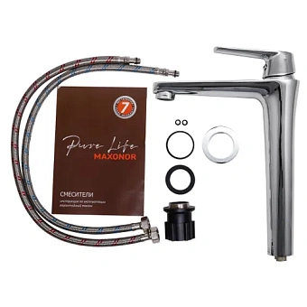 Смеситель для раковины Maxonor PL1185 хром