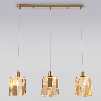 Светильник подвесной Eurosvet Scoppio 50101/3 перламутровое золото 60Вт E14