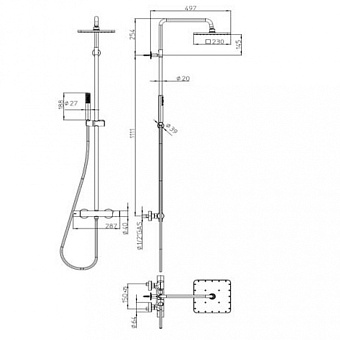 Душевая система BOSSINI Cosmo L10103.030 хром