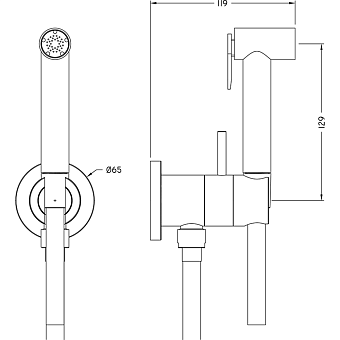 Гигиенический душ Huber Shower CV0079752F никель