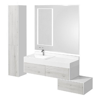 Комод Акватон Сакура 1A220403SKW80 47х60,4х24см белый глянцевый/ольха наварра