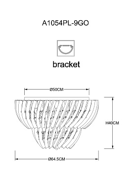 Люстра потолочная Arte Lamp ELLA A1054PL-9GO 40Вт 9 лампочек E14