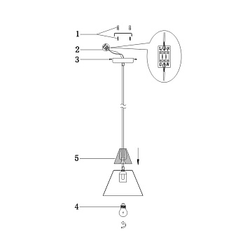 Светильник подвесной Maytoni Bicones P359-PL-220-C 60Вт E27