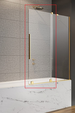 Стеклянная шторка на ванну RADAWAY Furo 10109638-09-01R 150х63,8см