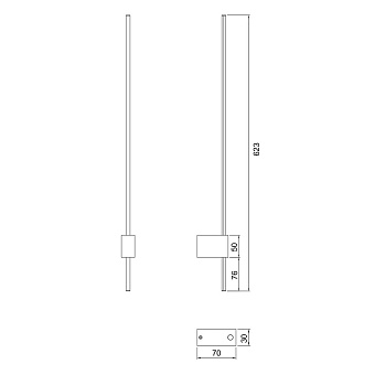 Светильник настенный Maytoni Pars C070WL-L6GB3K 6Вт LED