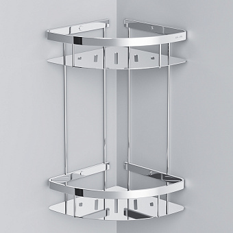 Полка в ванную угловая AM-PM Sense L A7454200 2-ярусная 23х30см хром