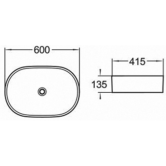 Раковина накладная Comforty 78326 60х42см