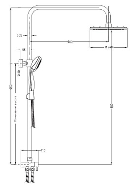 Душевая система ESKO ST950 хром