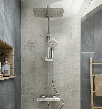 Душевая система IDEAL STANDARD IDEALRAIN CUBE EVO A6985AA хром