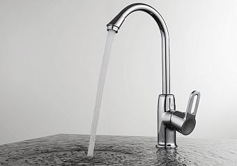 Смеситель для кухни D&K Rhein.Paulinus DA1352401 высокий излив хром