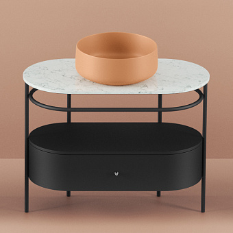 Консоль под раковину ArtCeram Flair 4.0 ACA068 17 nero matt