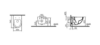 Инсталляция с унитазом VITRA Sento 9830B003-7207