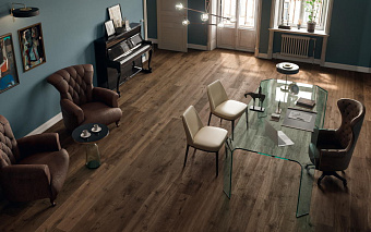 Неполированный керамогранит Atlas Concord Италия Heartwood AL7F Moka 120х20см 1,44кв.м.