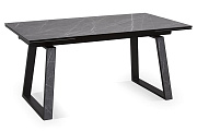 Кухонный стол раскладной AERO 90х160х76см закаленное стекло/керамика/сталь Pietra Grey
