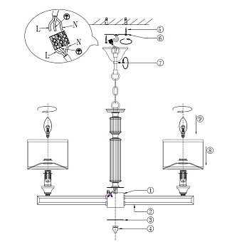 Люстра подвесная Maytoni Ontario MOD020PL-08CH 320Вт 8 лампочек E14
