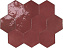 Настенная плитка WOW Zellige Hexa 122084 Wine 10,8х12,4см 0,382кв.м. глянцевая