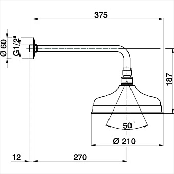 Верхний душ Cisal Shower DS01340024 золото