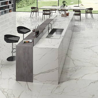 Лаппатированный керамогранит Atlas Concord Италия Marvel ADPV Calacatta Extra Lappato 75х75см 1,125кв.м.