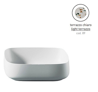 Раковина накладная ArtCeram Cognac COL008 89 00 55х35см