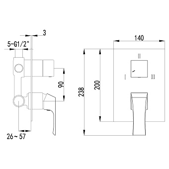Смеситель для ванны LEMARK Unit LM4528C хром