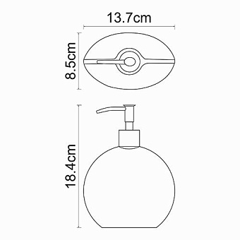 Дозатор WASSERKRAFT Eider K-33399 хром