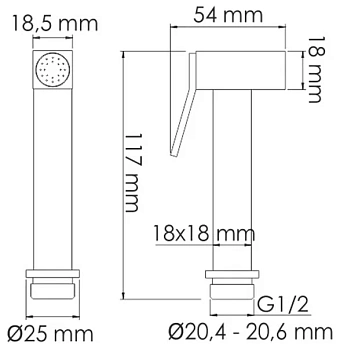 Гигиенический душ WASSERKRAFT A106156 хром