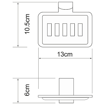 Мыльница WASSERKRAFT Leine K-5000 WHITE K-5069WHITE бежевый/хром