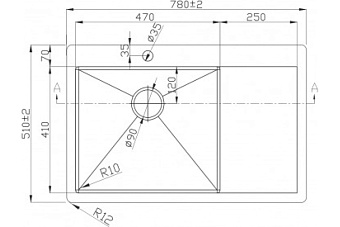Мойка кухонная MELANA ProfLine D7851HB-L 78х51см графит