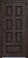Входная дверь АНТАРЕС Бруно Z0000005940 970х2050мм Муар с разноцветными блестками темно-коричневый\Белый левая