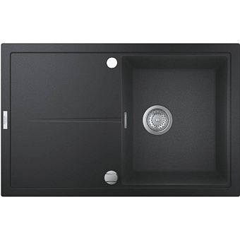 Мойка кухонная GROHE K400 31639AP0 78х50см чёрный гранит