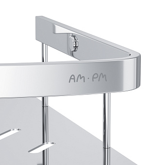 Полка в ванную угловая AM-PM Sense L A7454100 1-ярусная 19х25,35см хром