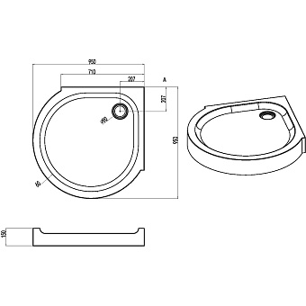 Душевой поддон AM-PM Like W83T-333-095W 95х95см