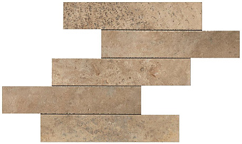 Керамическая мозаика Atlas Concord Италия Aix A0UF Beige Brick Tumbled 37х37см 1,095кв.м.
