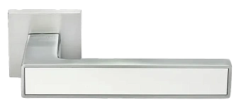 Дверная ручка нажимная MORELLI SULLA MH-48-S6 SC/W белый/хром