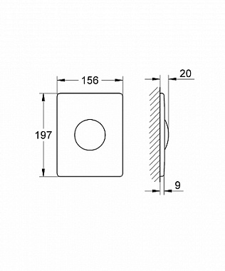 Панель смыва GROHE Skate 38445sd0 нержавеющая сталь