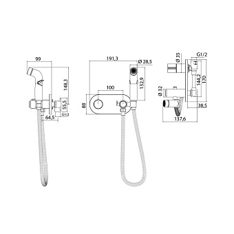 Смеситель для ванны IDDIS Axes AXESBRBi08 хром