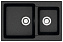 Мойка кухонная Azario Grand CS00079903 57,5х44см чёрный