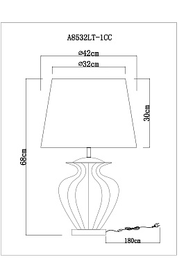 Настольная лампа Arte Lamp SHELDON A8532LT-1CC 60Вт E27