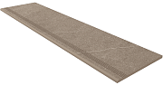 Плитка для ступеней ESTIMA Gabbro Steptrade/GB02_NS/30x120x10 серый 120х30см 0,36кв.м. матовая