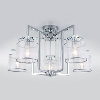 Люстра потолочная Eurosvet Fargo 60123/5 хром Smart 40Вт 5 лампочек E14