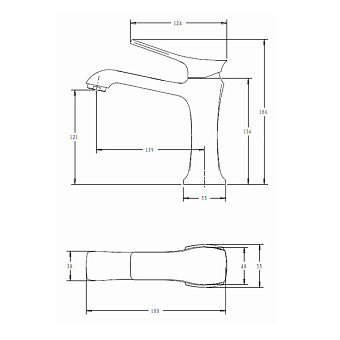 Смеситель для раковины Comforty FC066A-CCT хром
