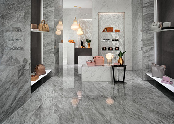 Керамическая мозаика Atlas Concord Италия MARVEL STONE AS39 Bardiglio Grey Mosaico Esagono 3D 35,3х28,2см 0,6кв.м.