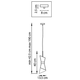 Светильник подвесной Lightstar STRATO 817017 40Вт E14