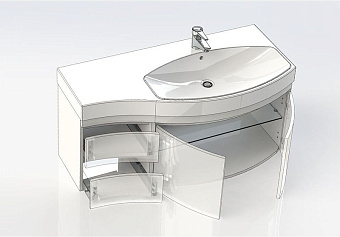 Тумба с раковиной AQUANET Опера 212992 42,7х115х56см